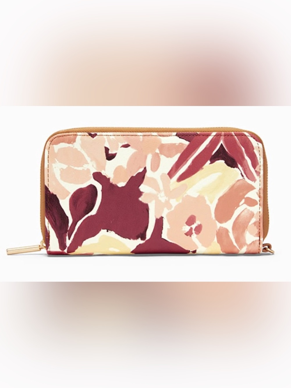 NEW Thirty-One All About the Benjamin’s Sunset Bloom Floral Zip Wallet